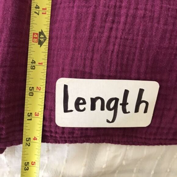 Xirena Purple Cotton Short Sleeve V Neck Long Bohemian Maxi Dress - L - Picture 6 of 8